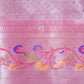 Grey And Baby Pink Colour Banaras Borders And Creeper Design Semi Silk Saree By Gayathri Reddy Designer Studio | Swadesiicart