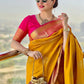 Kalini Ethnic Motifs Woven Design Zari Silk Cotton Banarasi Saree | Swadesiicart