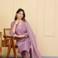 Wine Viscose Chanderi Embroidered Stitched Suit With Dupatta - Tanisha | Swadesiicart