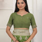Shree Shyam Fashion Linen Cotton Green Saree