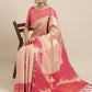 Saree Mall Peach-Coloured Ethnic Motifs Zari Silk Blend Banarasi Saree | Swadesiicart
