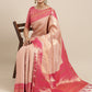 Saree Mall Peach-Coloured Ethnic Motifs Zari Silk Blend Banarasi Sarees | Swadesiicart
