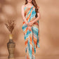 Tikhi Imli Striped Georgette Leheriya Ready to Wear Saree | Swadesiicart