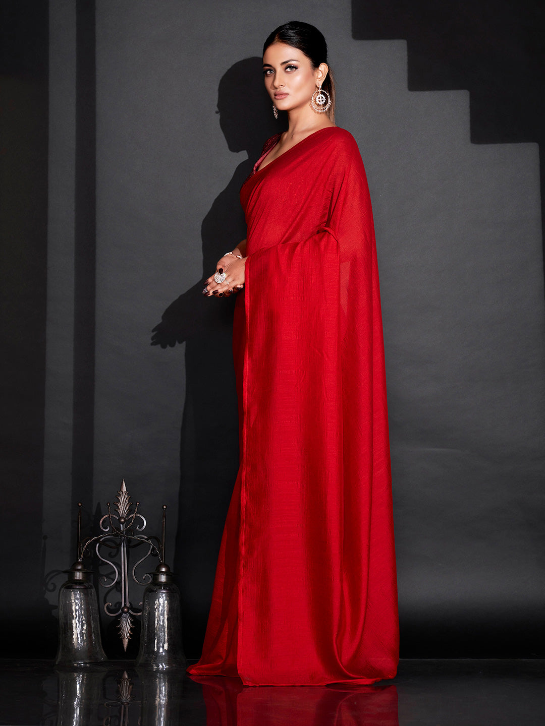 Tikhi Imli Ready To Wear Party Saree | Swadesiicart