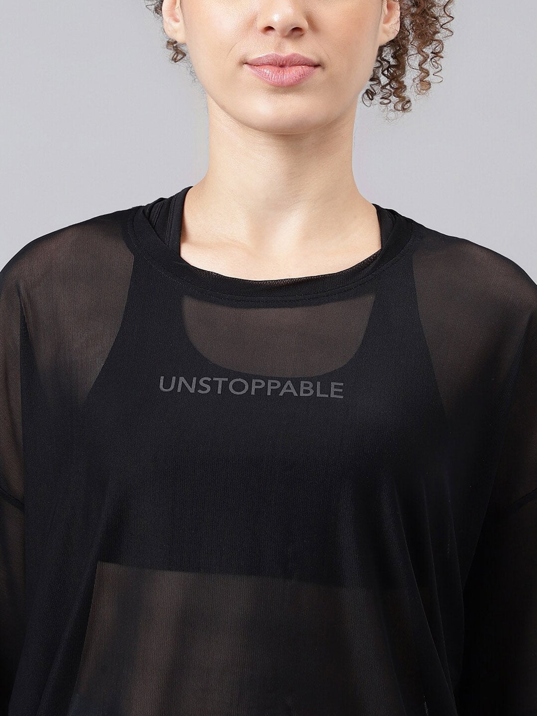 MKH Typography Printed Relaxed Fit Sheer Dri-FIT T-shirt - Swadesiicart