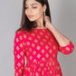 Kalini Women Pink Ethnic Motifs Printed Panelled Kurta with Sharara | Swadesiicart