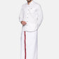 Sethukrishna Men White Solid Dhoti | Swadesiicart