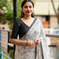 Black Pure Georgette Warli Saree with Unstitched Blouse - Hiral Fashion | Swadesiicart