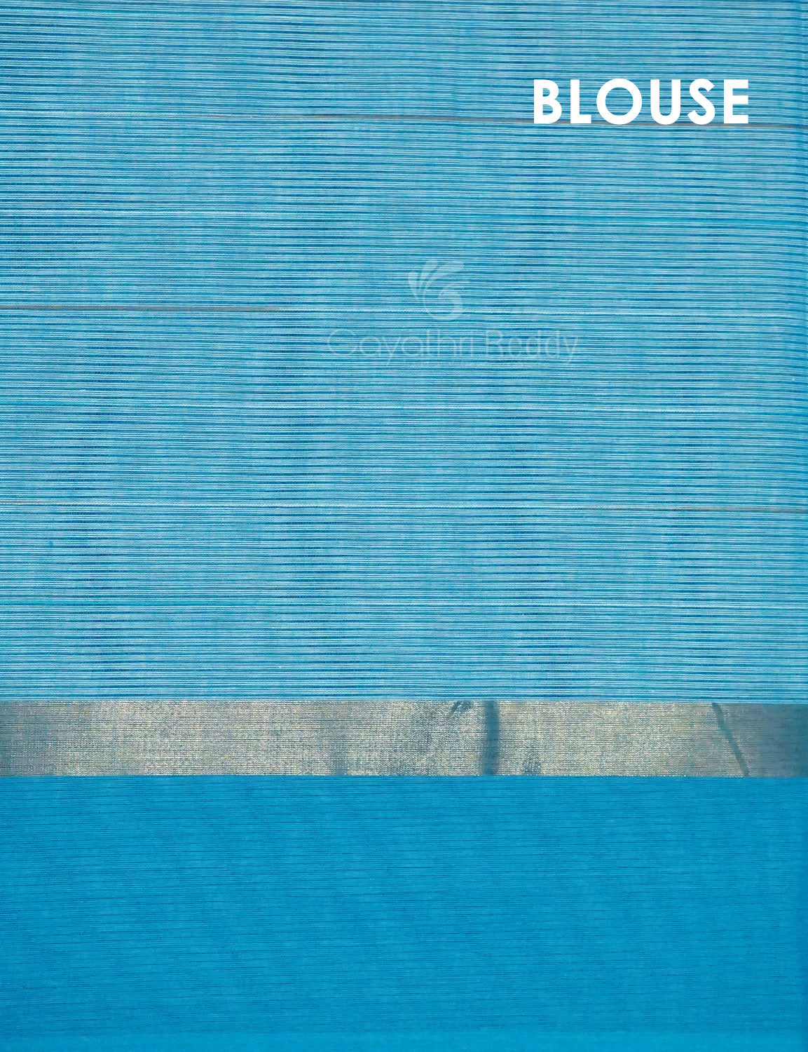 Dual Shade of Milk White And Sky Blue Pure Mangalgiri Cotton By Gayathri Reddy Designer Studio | Swadesiicart