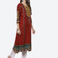 Biba Women Rust Floral Printed Kurta - Swadesiicart