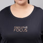 MKH Plus Size Typography Printed Relaxed Fit Dri-FIT T-shirt - Swadesiicart