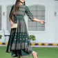 Juniper Womens ONN Jadegreen Georgette Foil Print Maxi Dress | Swadesiicart