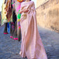 Mitera Lavender & Gold-Toned Woven Design Zari Silk Blend Banarasi Saree | Swadesiicart