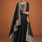 Anaita Black Designer Embroidered Heavy Premium Silk Anarkali Suit