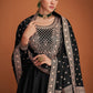 Anaita Black Designer Embroidered Heavy Premium Silk Anarkali Suit