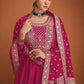 Anaita Pink Designer Embroidered Heavy Premium Silk Anarkali Suit