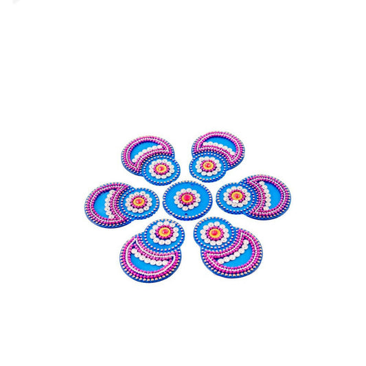 Kundan HandiKrafts Designer Double Round Blue (Baby) - Aahana - The Bliss Store