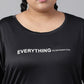 MKH Plus Size Relaxed Fit Typography Printed Drop Shoulder Sleeves Dri-Fit Sports T-shirt - Swadesiicart