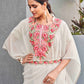 Tikhi Imli Embroidered Kaftan Saree With Belt | Swadesiicart