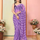 Purple Georgette Designer Printed Ready To Wear Saree - Elite | Swadesiicart