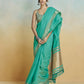 Anaita Mint Handloom Khadi Silk Zari Woven Work Saree With Blouse Piece