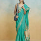 Anaita Mint Handloom Khadi Silk Zari Woven Work Saree With Blouse Piece