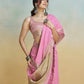 Anaita Pink Handloom Khadi Silk Zari Woven Work Saree With Blouse Piece