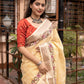 Yellow Pure Linen Woven Design Saree with Unstitched Blouse - Hiral Fashion | Swadesiicart