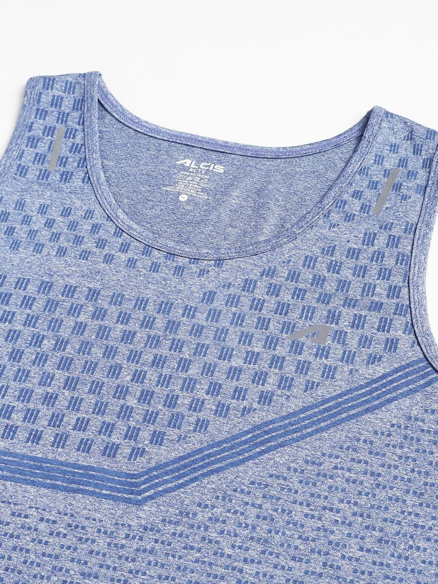 Alcis Men Heather Anti-Static Slim-Fit Swadesiicartnce Running Singlet | Swadesiicart