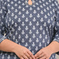 Swasti Plus size Floral Printed Keyhole Neck Cotton Kurta - Swadesiicart