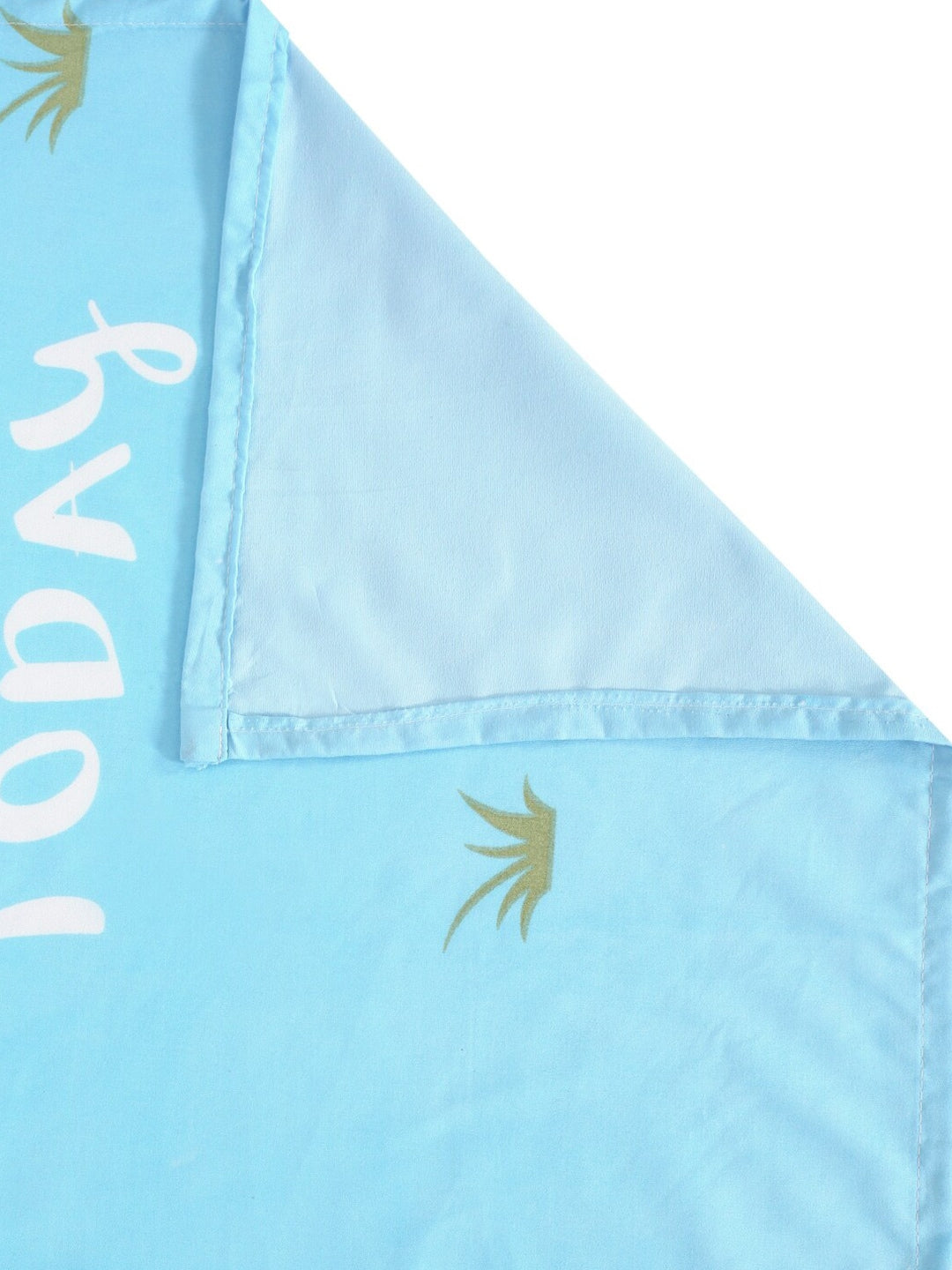 Home Sizzler White & Blue Printed 210 TC Double Bedsheet With 2 Pillow Covers - Swadesiicart