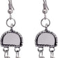 Tehzeeb Creations Women's Silver Plated Necklace Set With Mirror Design - Swadesiicart