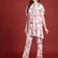 Anouk Women Floral Printed Kaftan Kurta with Trousers - Swadesiicart