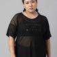 MKH Plus Size Typography Printed Dri-FIT Sports T-shirt - Swadesiicart