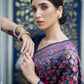 Mitera Navy Blue & Pink Floral Zari Silk Blend Banarasi Saree | Swadesiicart