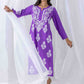 HOUSE OF KARI Floral Chikankari Embroidered Notched Round Neck Straight Kurta | Swadesiicart