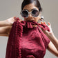 Tikhi Imli Maroon Woven Design Saree | Swadesiicart