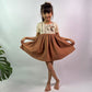 ArthLife Vintage Brown Fit And Flare Dress