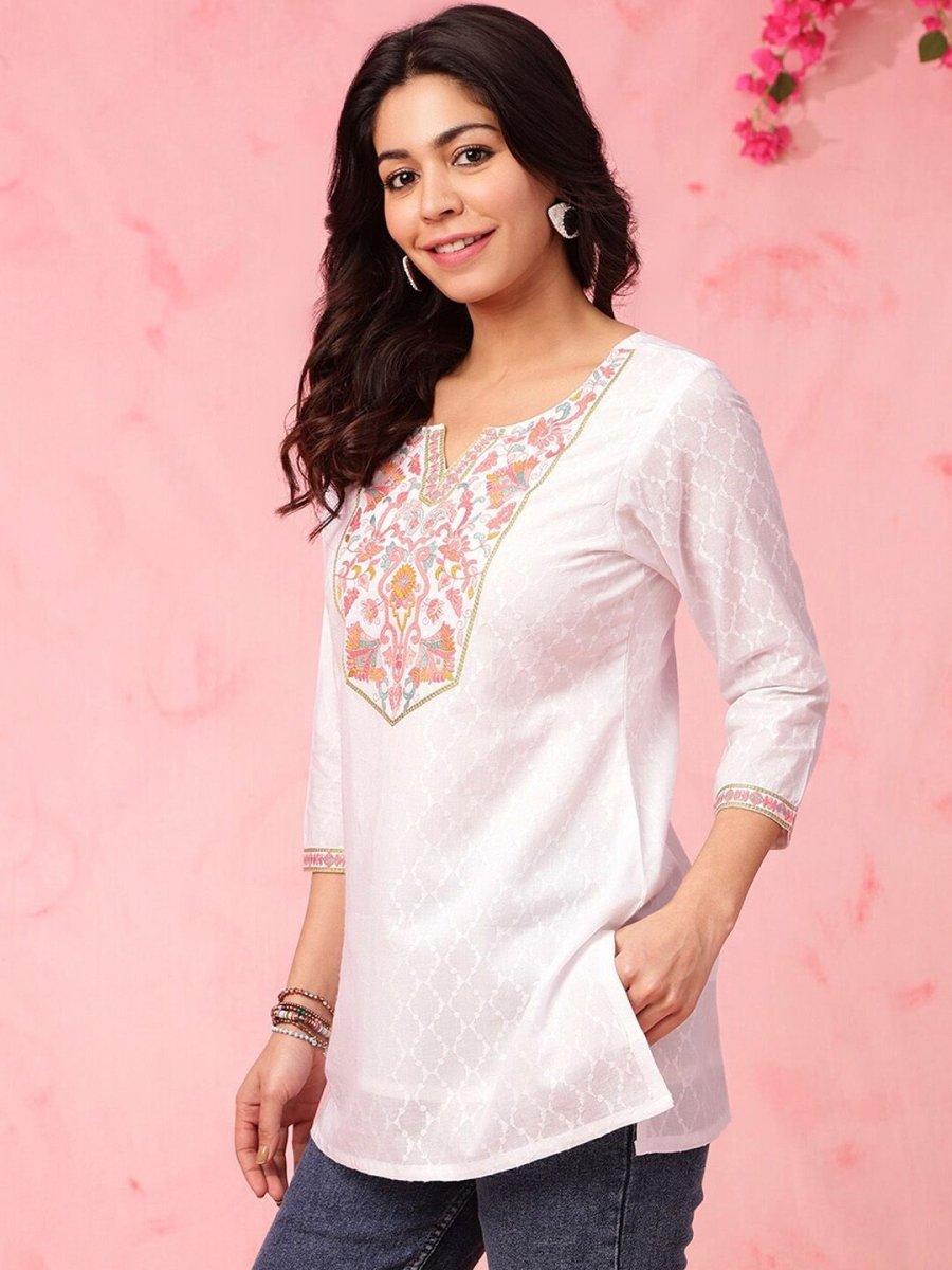 Anouk Women Thread Work Kurta - Swadesiicart