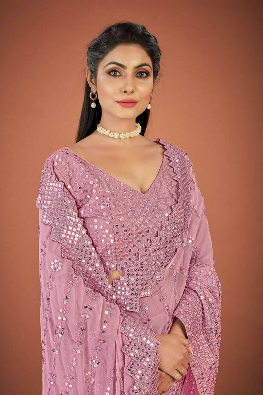 Vamsee Onoin Georgette Designer Saree - Swadesiicart