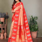Joban Fashion Banarasi Peach Butti Soft Silk Saree | Swadesiicart