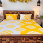 URBAN SPACE Divine White Ethnic Motifs 144 TC Cotton Queen Bedsheet & 2 Pillow Covers - Swadesiicart