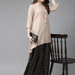Juniper Womens Beige Rayon Slub Solid Kurta - Swadesiicart
