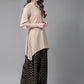 Juniper Womens Beige Rayon Slub Solid Kurta - Swadesiicart