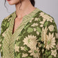 Aks Floral Printed Mandarin Collar Pure Cotton Kurta with Trousers