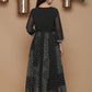 Juniper Womens Black Georgette Bandhani Print Kurta | Swadesiicart