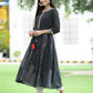 Juniper Women's Black Georgette Printed Anarkali Kurta | Swadesiicart