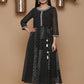 Juniper Womens Black Georgette Bandhani Print Kurta | Swadesiicart