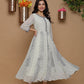 Juniper Womens Ivory Georgette Bandhani Print Kurta - Swadesiicart