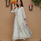 Juniper Womens Ivory Georgette Bandhani Print Kurta - Swadesiicart